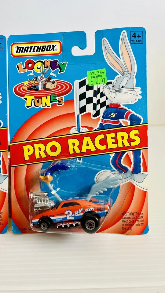 Matchbox Looney Tunes Pro Racers Coyote & Road Runner Lot of 2 - Image 4 of 4