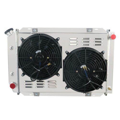 4 Row Radiator Shroud Fan For 1979-1993 Ford Mustang Mercury Cougar GT SVT AT MT - Foto 3 di 9
