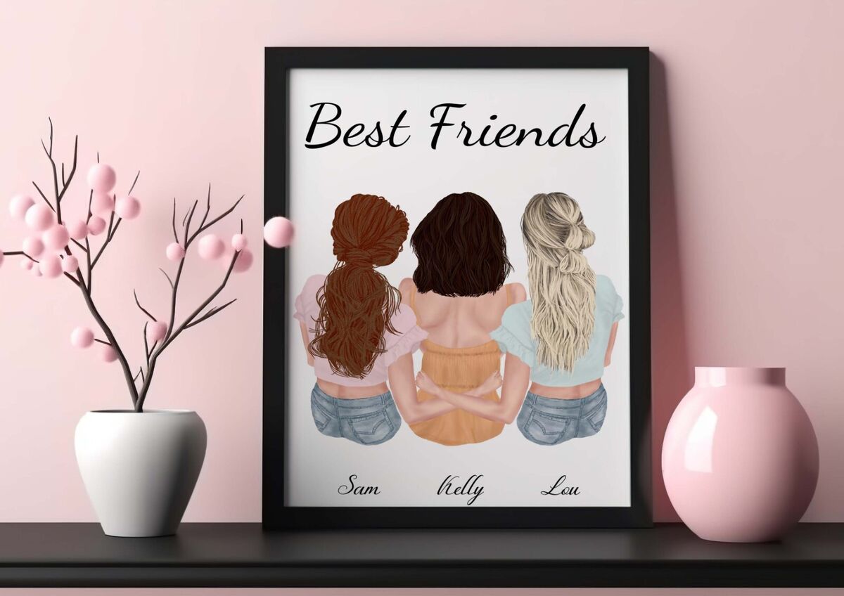 Custom Friends Print Best Friends Gifts Gifts for Friends 