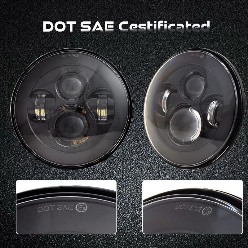 Juego de faros LED y luces traseras y luces de giro DOT 7" para Jeep Wrangler JK Foto 2 de 4