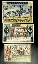 1921 Germany ST LONIS 25 50 75 Phennig Banknote / Notgeld