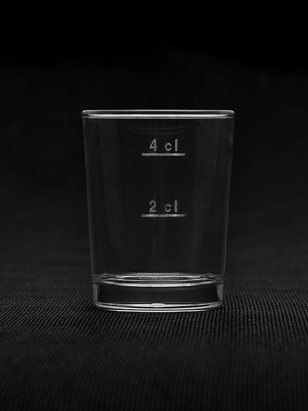 2cl/4cl Schnapsglas Kunststoff Mehrweg Stamper PC glasklar - Made in Germany