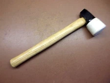 2 1/2 Lb. White Rubber Flooring Mallet Non-Marring Head w/16" Wooden Handle