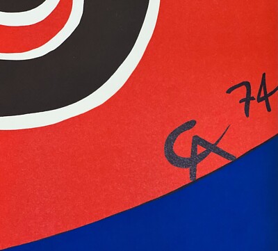 Alexander Calder, Sky Swirl 1974 Lithograph Flying Colors Braniff