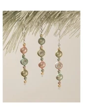 Bethany Lowe Pastel Dripping Drop Glass Ornaments ~ Set of 3