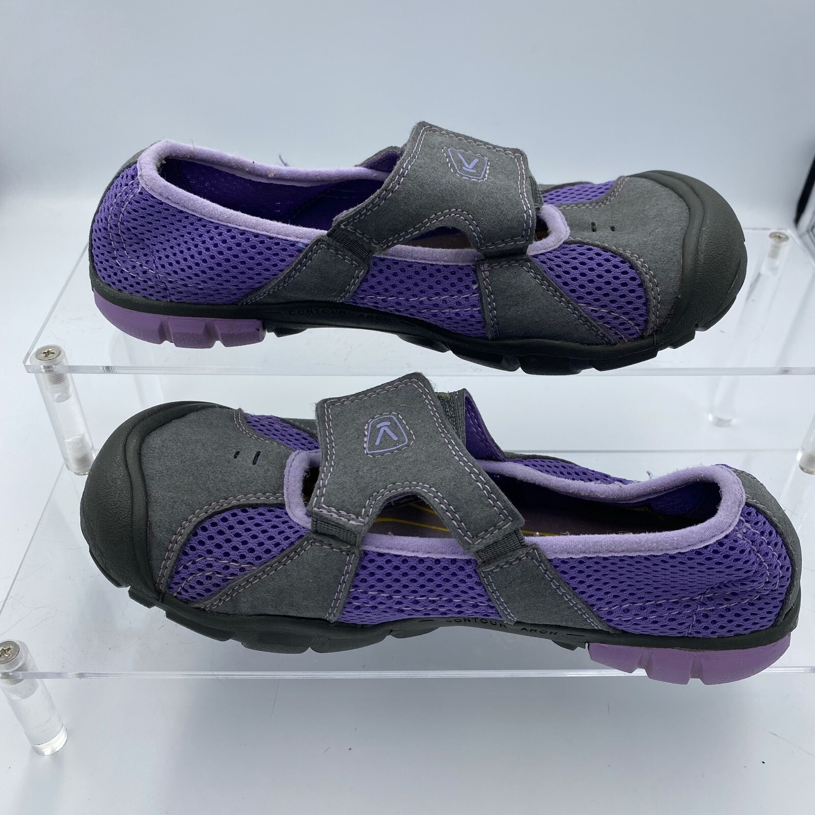 Keen CNX 1008717 sandali bambino US 3 viola grigio rete gancio e anello scarpe da trekking