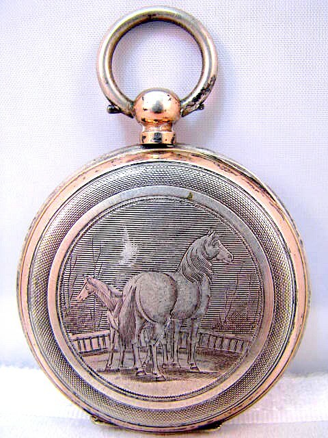 Montre De Poche Ancienne En Argent - Chasse Véritabel Argent - Nécessite Restauration