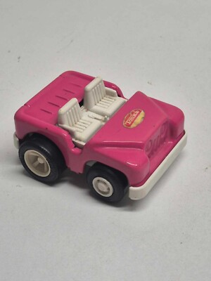 Vintage Tonka 3'' 70er Jahre rosa Jeep - Pressstahl Spielzeugauto