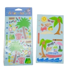 Stickopotamus Stickers Tropical Paradise Vacation Lot New & Partially Used Sheet