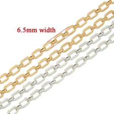 3M Stainless Steel 6.5mm Charm Square Link Chain for DIY Necklace Bracelet