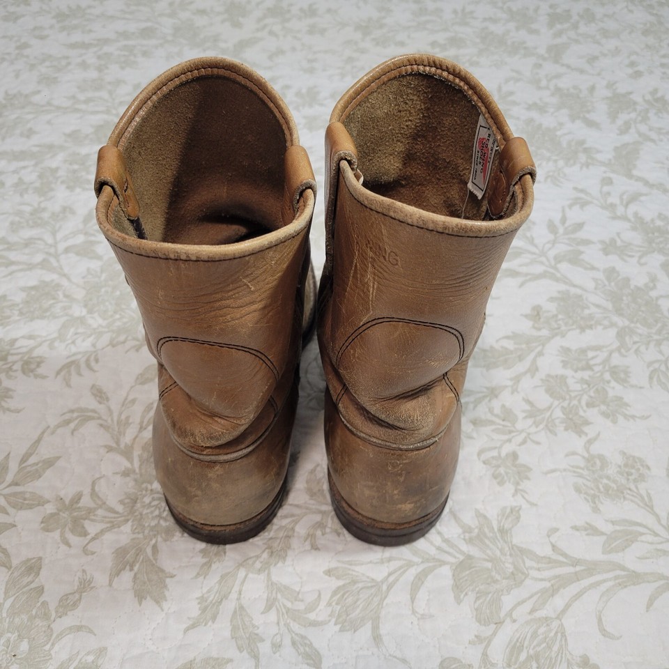 Vintage Red Wing Boots Brown Leather Roper Cowboy Boots Size 8 READ | eBay
