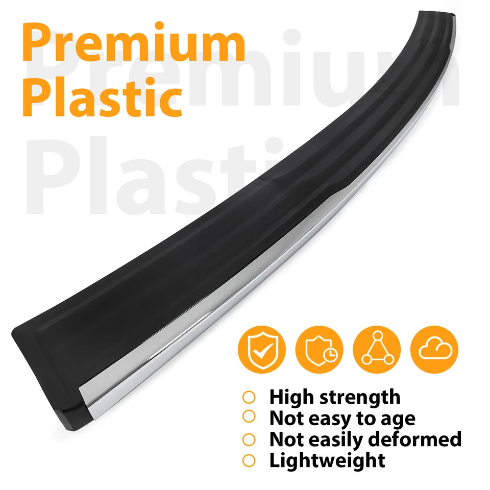 Almohadilla de paso de parachoques trasero con moldura cromada para Chevy GMC Suburban Tahoe 2015-20 Foto 2 de 4