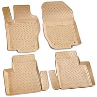 3D Gummi Fussmatten Passend FüR Mercedes Ml-Klasse W164 2005-2011 Beige Mit Rand