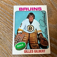 Autographed 1975-76 Topps   GILLES GILBERT. DEC.       #L-1