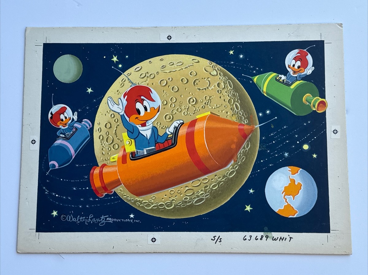WALTER LANTZ PAINTING ILLUSTRATION WOODY WOODPECKER ORIGINAL SPACE