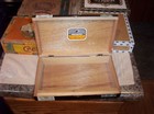 VINTAGE LOT of WOODEN CIGAR BOXES - (1-THREE FORKS DRUG CO. THREE FORKS MONTANA) — photo 2