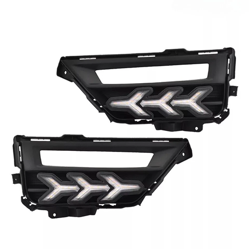 Pair For 2020-2022 Honda CRV 3-Color Front Fog Light LED DRL Turn Signal Lamps - Picture 8 of 14