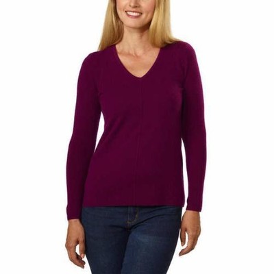 NWT Women's Plum BELFORD L/S V-Neck Cashmere Sweater Size XXL 2XL | eBay