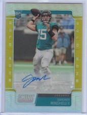 GARDNER MINSHEW II 2018 CHRONICLES SCORE GOLD ZONE PRIZM AUTO RC #D 03/50