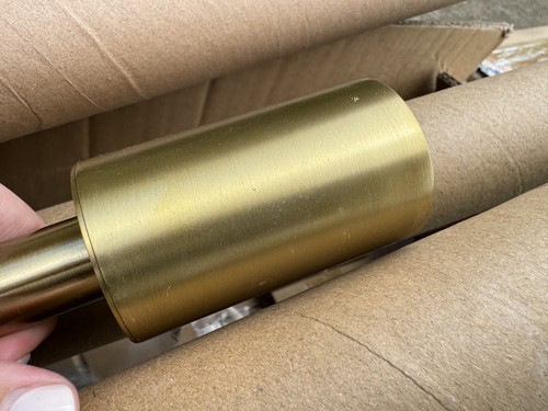 NIB West Elm Mobile Chandelier 29" Brass NEW Modern MCM, 6 lights Scuffed, READ - Picture 6 of 8