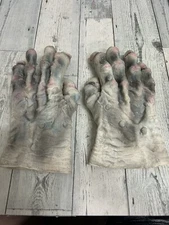 Vintage The Paper Magic Group Rubber Gnarled Hands Gloves Costume Halloween