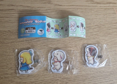 3x Moncchichi x Heidi Haarspange. Gachaponclip Gacha aus Japan
