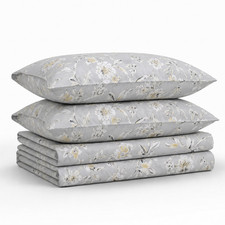 Tribeca Living Deep Pocket King Size Sheet Set - 300 Thread Count Cotton Sateen