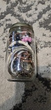 Vintage Jewelry Jar Lot 90s Y2K Mixed Earrings Rings Necklaces Bracelets