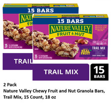 Nature Valley Chewy Fruit  Nut Granola Bars Trail Mix, 15 Count, 18 oz pack 2 