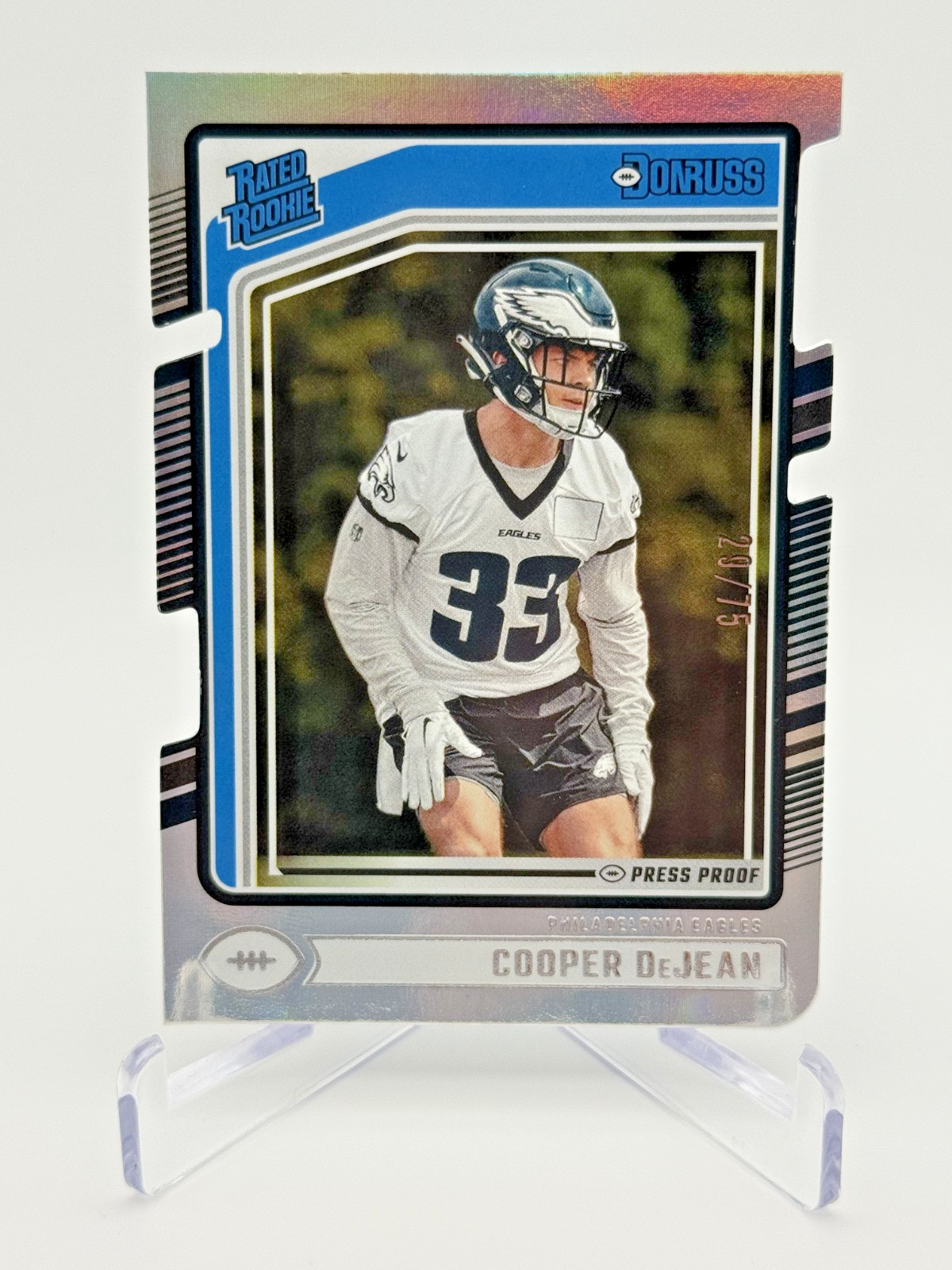 2024 Donruss #305 Cooper DeJean Press Proof Silver Die Cuts #/75 Eagels RC