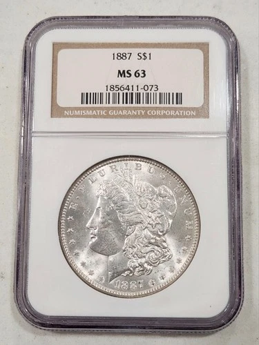 1887 Morgan Silver Dollar ~ NGC MS63 Bright White Example FREE SHIP