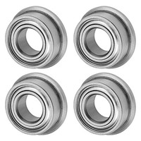 FüR MF105ZZ 4Er-Set Flansch-Kugellager 5X10X4Mm, Metall-Dichtung Chromstahl