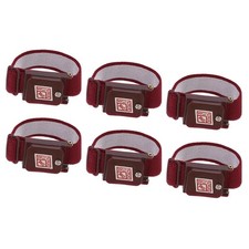 6Pcs Anti Static Wrist Strap, ESD Antistatic Bracelet Spare Bracelet Maroon Red