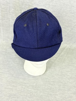 Vintage Union Made Hat Cap Fitted Mens Medium Navy Blue Wool 80s Baseball  USA
