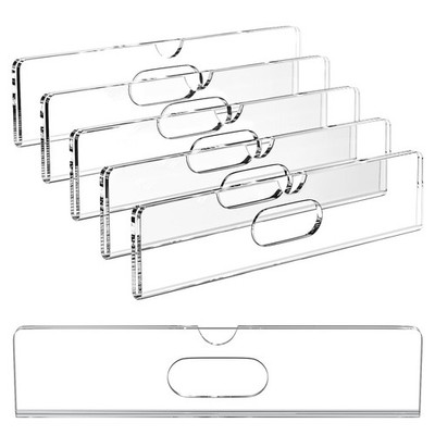 Nameplate for Doors with Adhesive Tapes - 5 Pack 2x8 Inch Clear Acrylic Offic...
