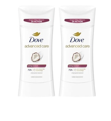 Dove Advanced Care 72-Hour Antiperspirant Stick Twin Pack Coconut Scent