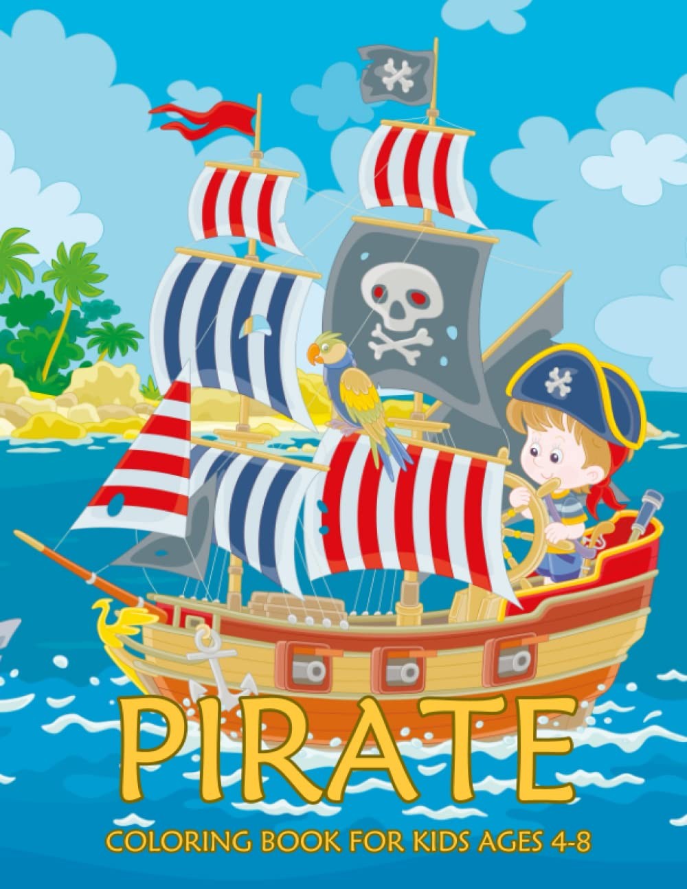 Pirate Coloring Book for Kids Ages 4-8: Fun & Easy Pirate Colouring Sheets - Image 3