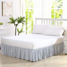 Laura Ashley Home - Cotton Ruffled Bedskirt, Lightweight Home Decor with Clas...