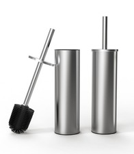 WZKALY Toilet Brush and Holder Set 2 Pack Brushed Nickel 61613-N-2
