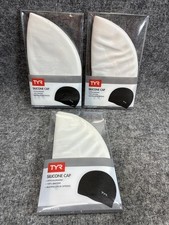 TYR Silicone Swim Cap White 100 Silicone Hypoallergenic