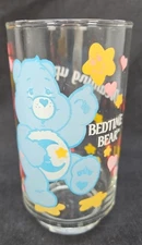 Vintage Care Bears BEDTIME Bear 5" Glass 1985 Rare American Greetings Corp