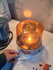 Vintage Federal Sign And Signal Corp. Model 14 Amber Rotating Beacon Light 12v Vintage Federal Sign And Signal Corp. Model 14 Amber Rotating Beacon Light 12v