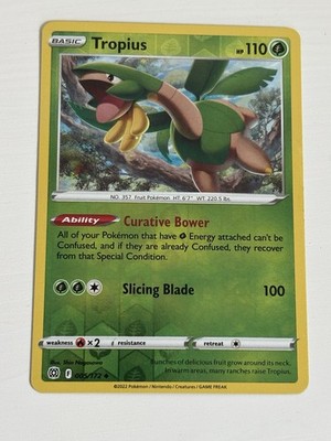 Tropius - 005/172 Rev Holo - Lightly Played Pokemon Card Buy 2 Get 1 Free