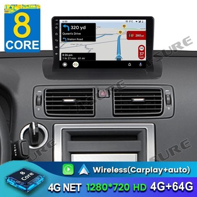 4+64G Carplay Android 14 Autoradio Navi 4G LTE für Volvo C70   S40 C30 2016-2014