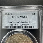 1884-O Morgan Silver Dollar PCGS MS64 New Orleans Luster - McClaren Collection!