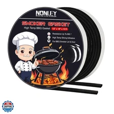 Smoker Gasket Seals, 1/2" x 1/8" 15 ft High Temp Grill Gasket Replacement Sel...