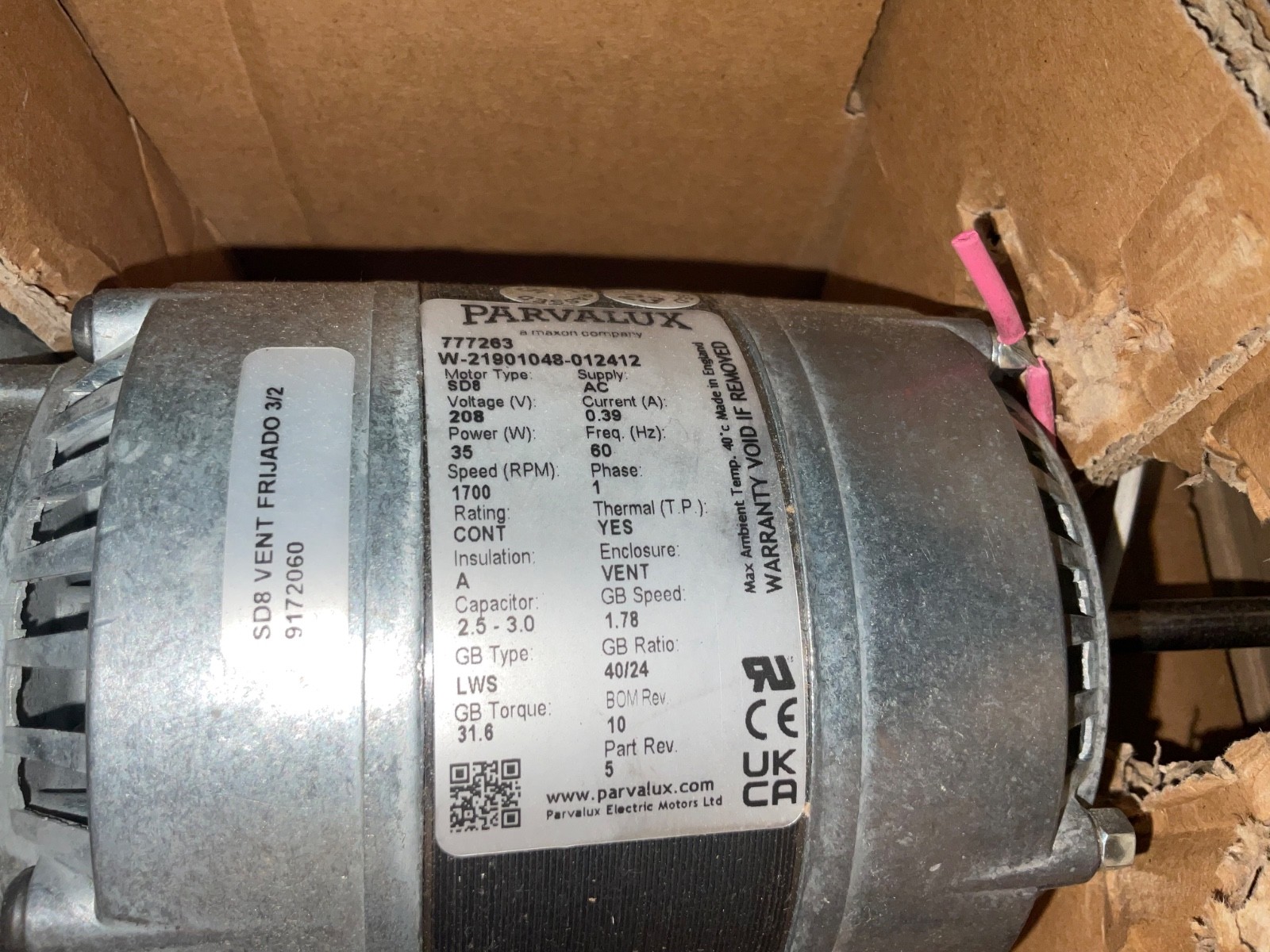 Fri-Jado Motor + Drive Head TDR8, Packed 9293002S - 1313 2B