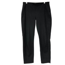 EVERLANE Black Straight Leg Elastic Waist Pants Women's Size 12 Pull-On