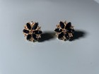 Vintage Roman Gold Tone Hoop Earrings Chunky Oval Pierced Statement Style — photo 4