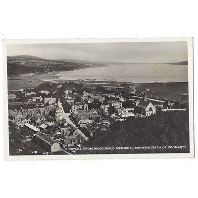 DINGWALL vom MacDonald Memorial, zeigt Cromarty Firth RP Postkarte unbenutzt